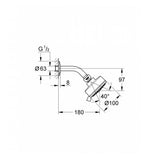 Grohe Tempesta Cosmopolitan 100 Head Shower with 3 Spray