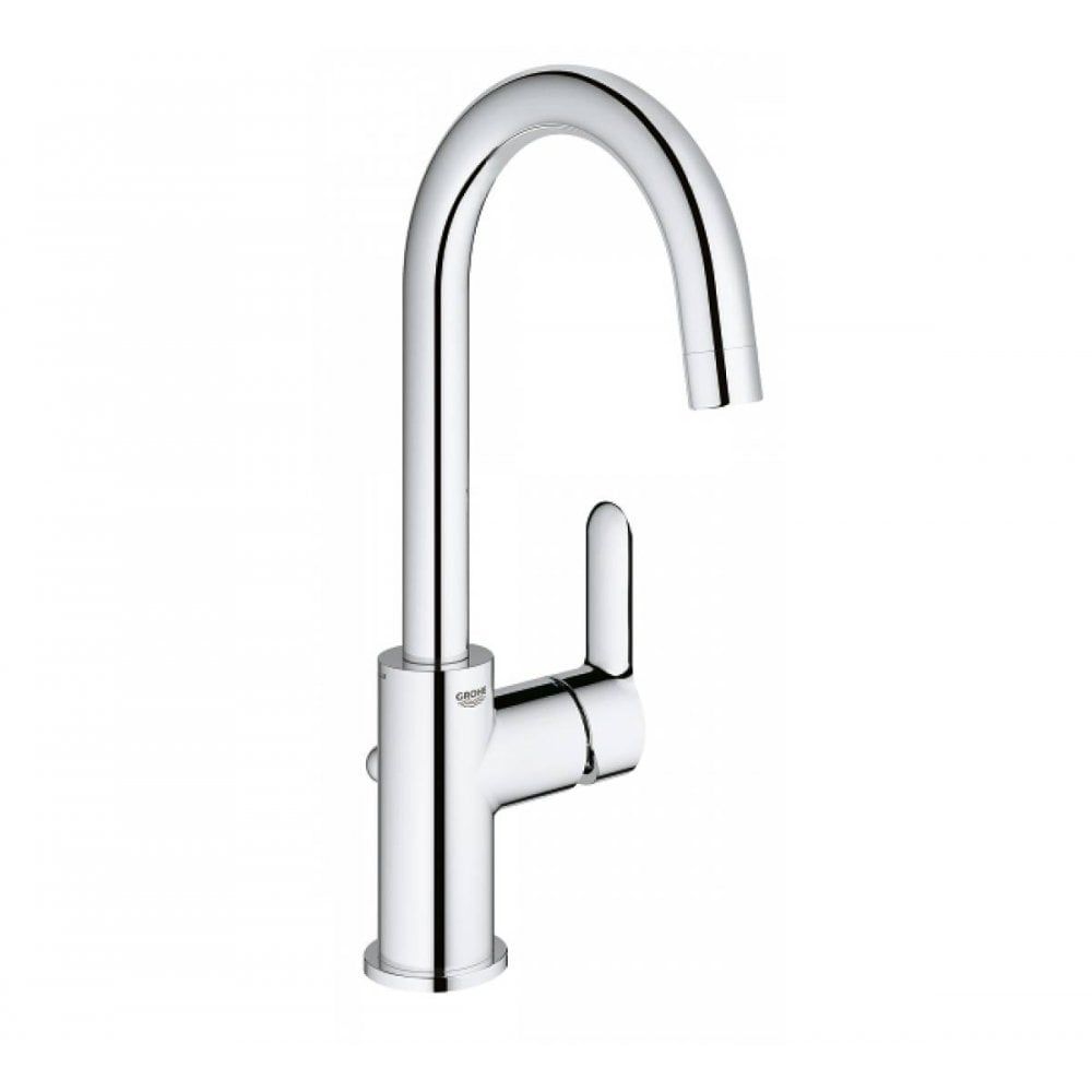 Grohe BauEdge Single Lever Basin Mixer Tap 1/2″ L‑Size With Pop Up Waste