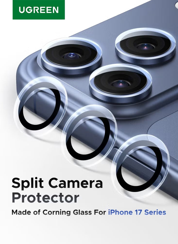 iPhone 17 Pro Max Camera Lens Protector Ultra HD Clear, Anti-Scratch, Easy Installation, Precise Cutouts, No-Residue Adhesive, Compatible with Most Cases, Ultra-thin Tempered Glass, 1 Pack -