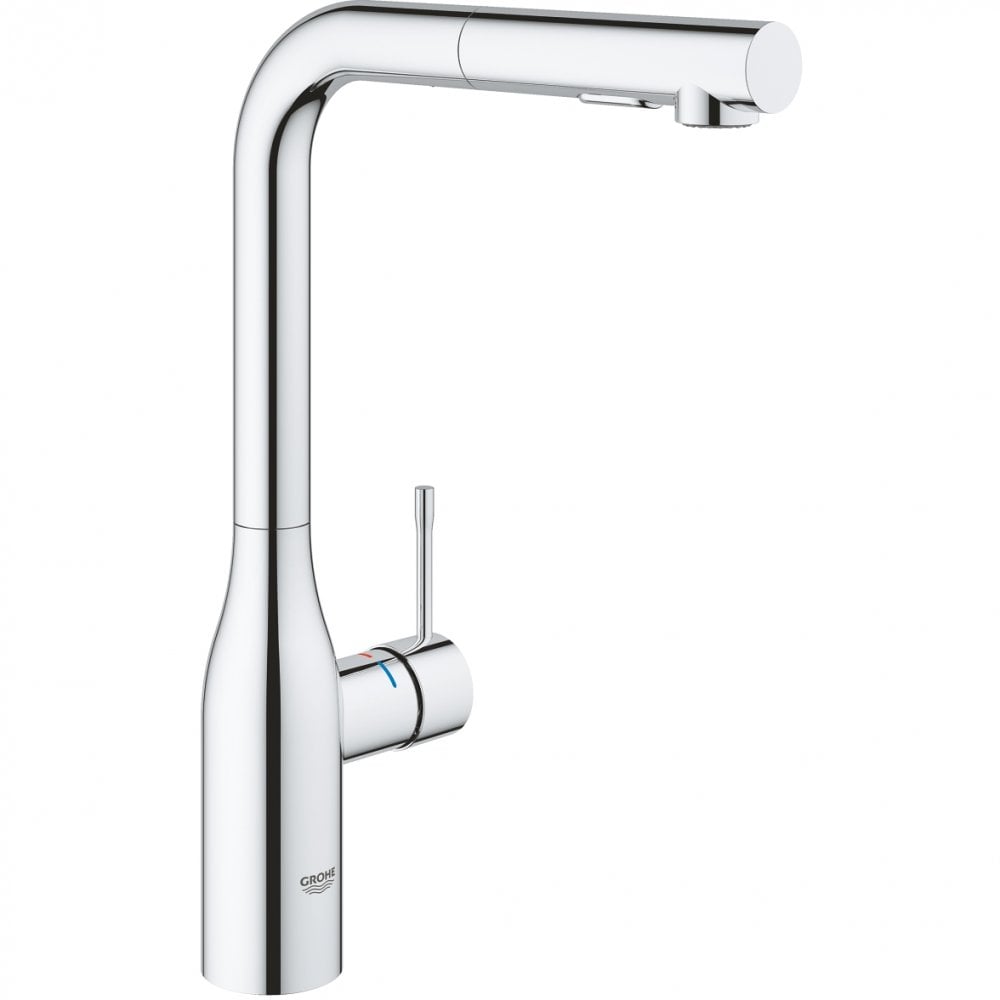 Grohe Essence Single Lever Pull‑Out Kitchen Sink Mixer Tap with Pull‑Out Spray