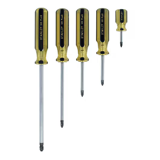 STANLEY 100 PLUS® 5‑Pc Phillips Screwdriver Set