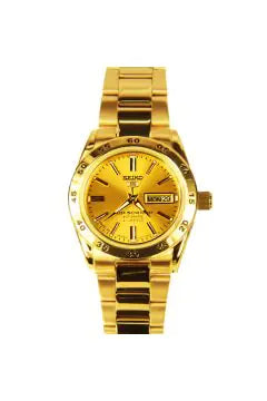 SEIKO 5 Stainless Steel Automatic Golden Plated Dress Ladies Sports Watch