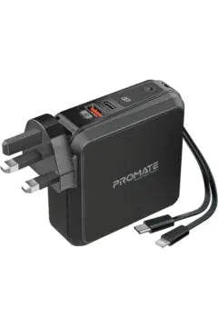 PROMATE | 15000mAh Power Bank with 20W USB-C Port, 20W USB-C & Lightning Cable