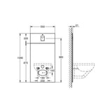 Grohe Skate Cosmopolitan Toilet Frame Glass Cover (Select Finish)