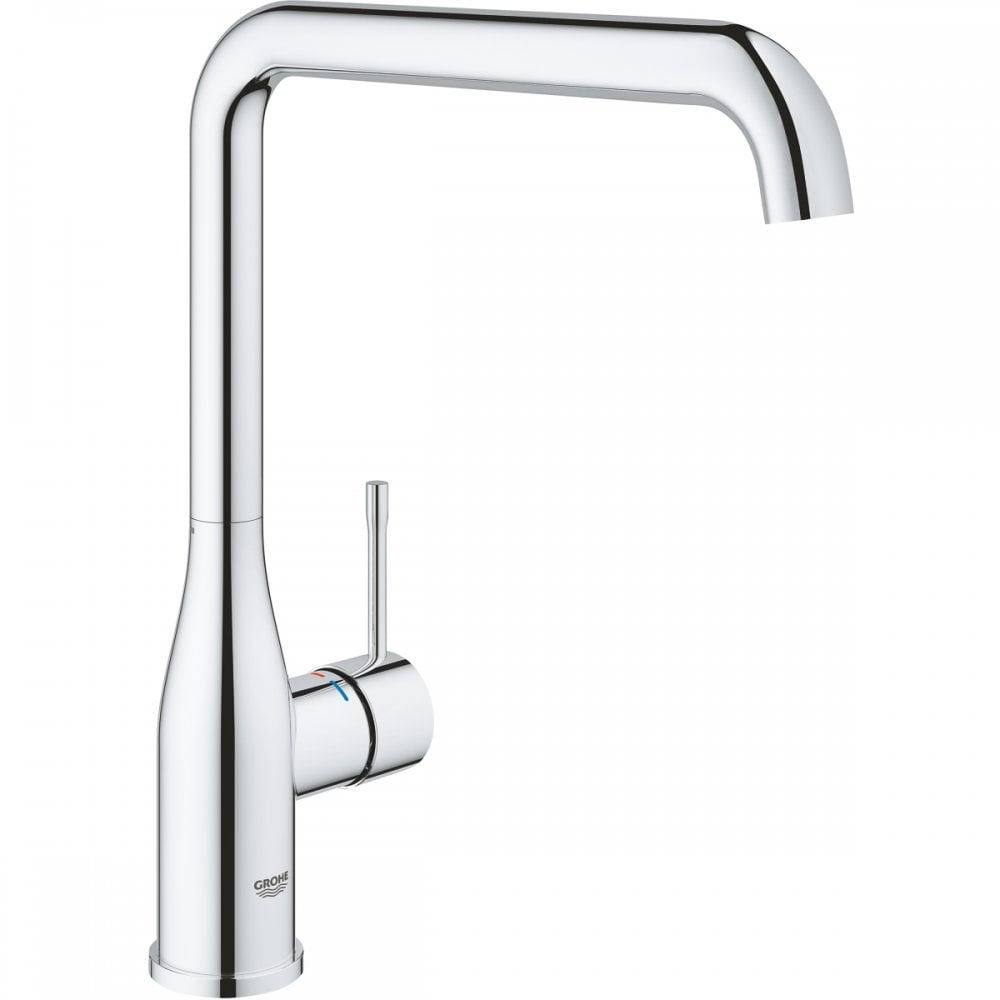 Grohe Essence Single Lever Pull‑Out Kitchen Sink Mixer U‑Tap with Pull‑Out Spray