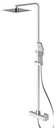 Adjustable Square Shower Column with Integrated Diverter
