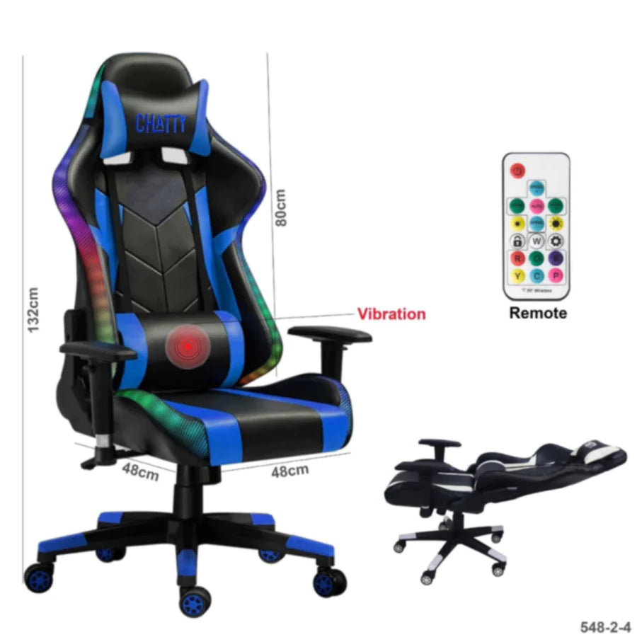 Luxury RGB Gaming Chair (Blue)