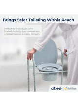 11148-1 Folding Steel Bedside Commode Chair