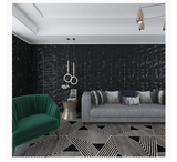 3D PVC Wall Panel – Matt Black (D094)