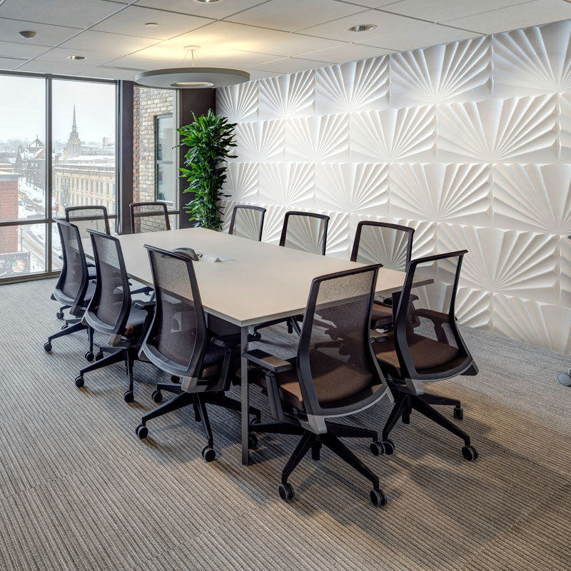 3D PVC Wall Panel – Matt White (D142)