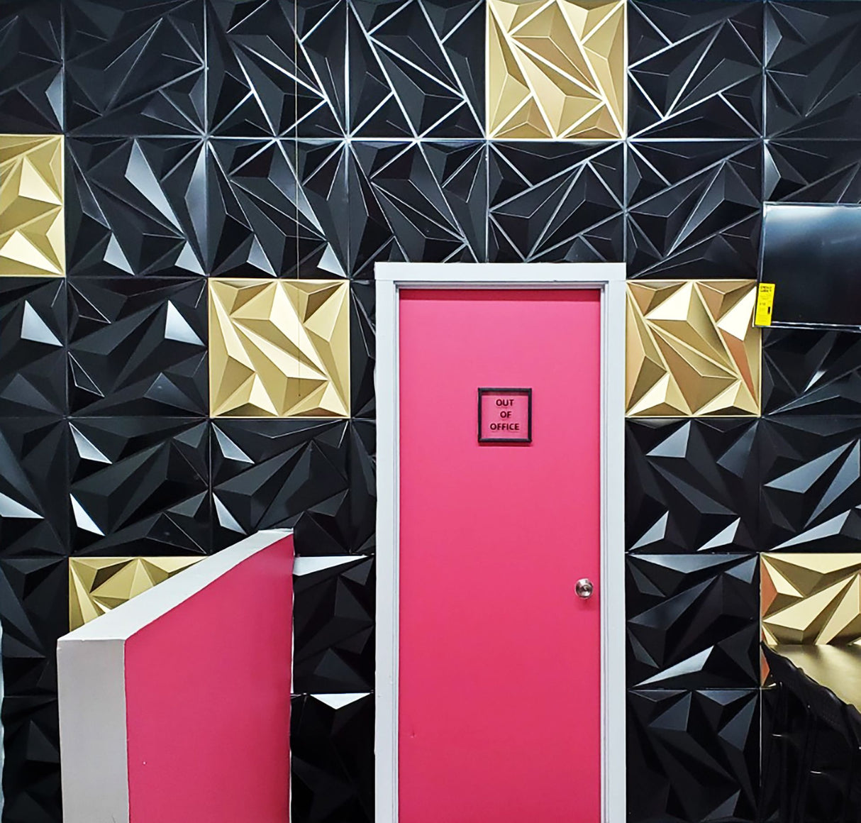 3D PVC Wall Panel – Matt Black (D137)