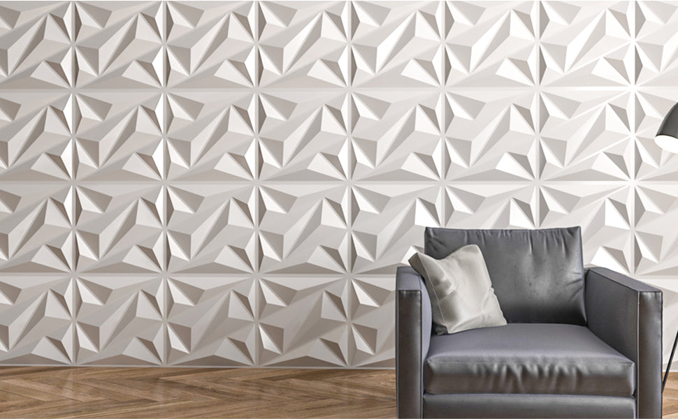 3D PVC Wall Panel – Matt White (D137)