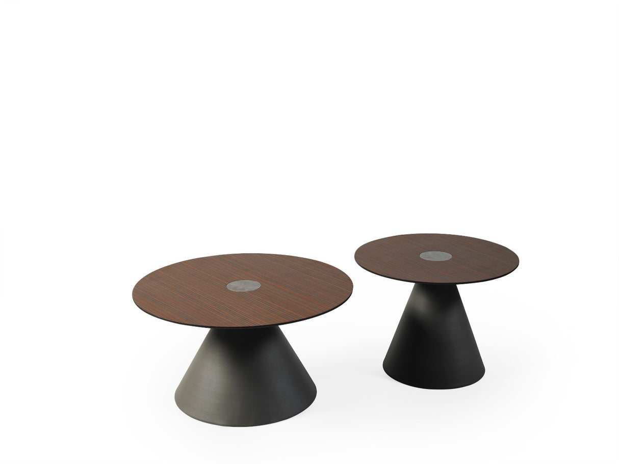 Wooden Rounded T-shape Teapoy