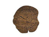 Rounded Wooden With Metal Teapoy
