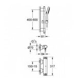 GROHE Grohtherm 2000 Thermostatic Shower Set