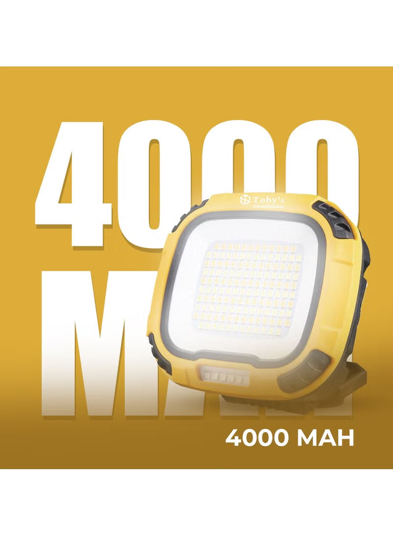 Toby’s CPL-T31 LED Floodlight with 4000mAh Rechargeable Battery, Multi-Color Light & SOS Mode
