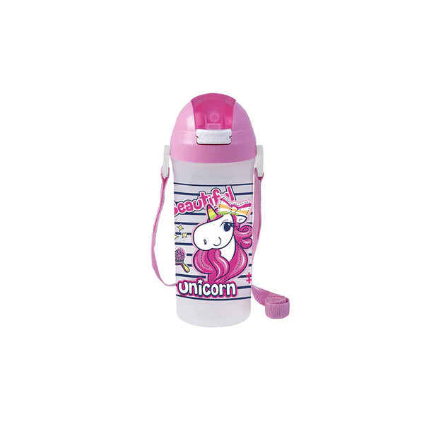 Herevin 610cc School Bottle With Straw - Unicorn
