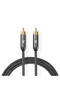 كابل صوت رقمي من NEDIS، موصل RCA ذكر إلى ذكر، طوله 2 متر 