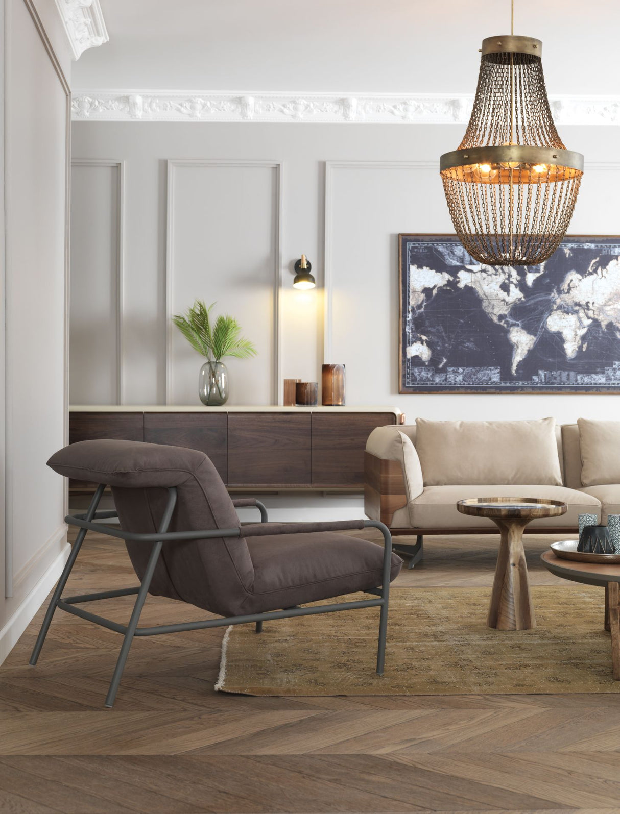 GAMMA Armchair with Metal
