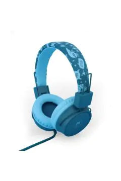 DCU Spain – Wired Kids Safe Headphones with Volume Protection (Green/Blue)