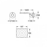 Grohe Air Flush Button With Surf Wall Plate – Chrome
