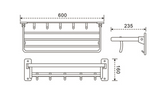 Double Towel Rack with Hook