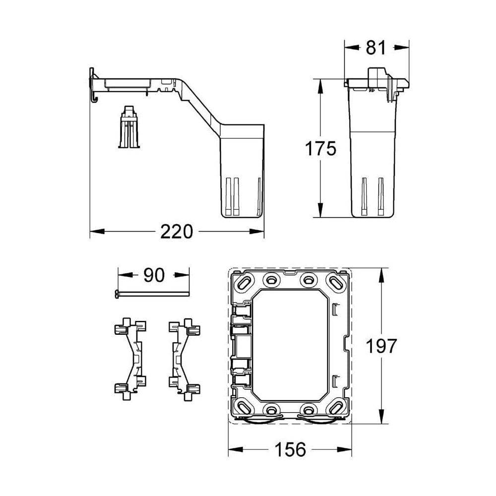 Grohe Dual Flush Valve Set – White