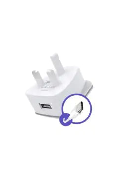 HEATZ | Single Port Home Charger with Type-C USB Cable (2.1A) – White
