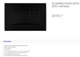 681013Q Dots Duo Matt Black Flush Button Slovenia
