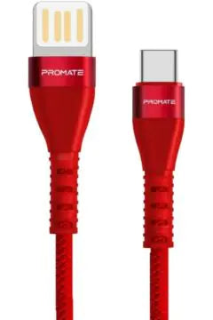 PROMATE | Zinc Alloy Reversible USB-A to Apple Lightning Cable (Anti-Break TPE)