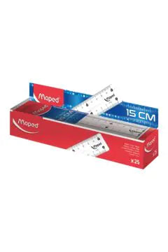 MAPED | Ruler 15cm Essentials Flat – 1 Piece