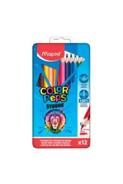 MAPED | Color'Peps Strong Colored Pencils Metal Box – Multicolor, 12 Pieces