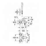 Grohe Eurosmart Cosmopolitan Single Lever Bath Shower Mixer