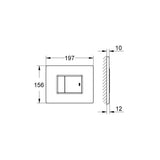 Grohe Skate Cosmopolitan Dual Flush Plate – Stainless Steel