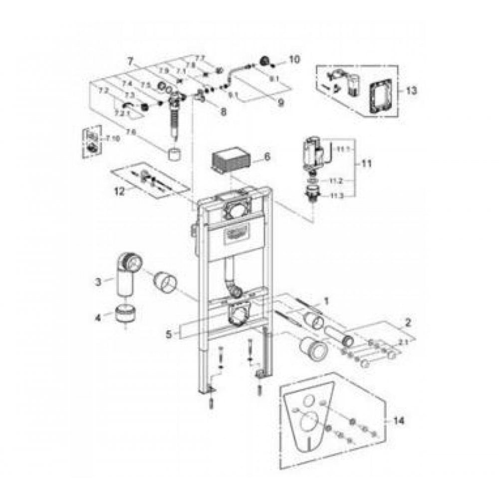 GROHE Rapid SL WC Cistern – 1.0 m