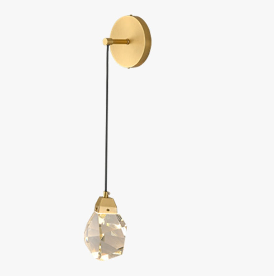 2011W Brass Crystal G4 Wall Lamp