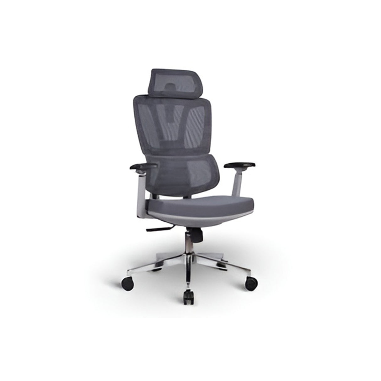 Office Chair Grey with Headrest