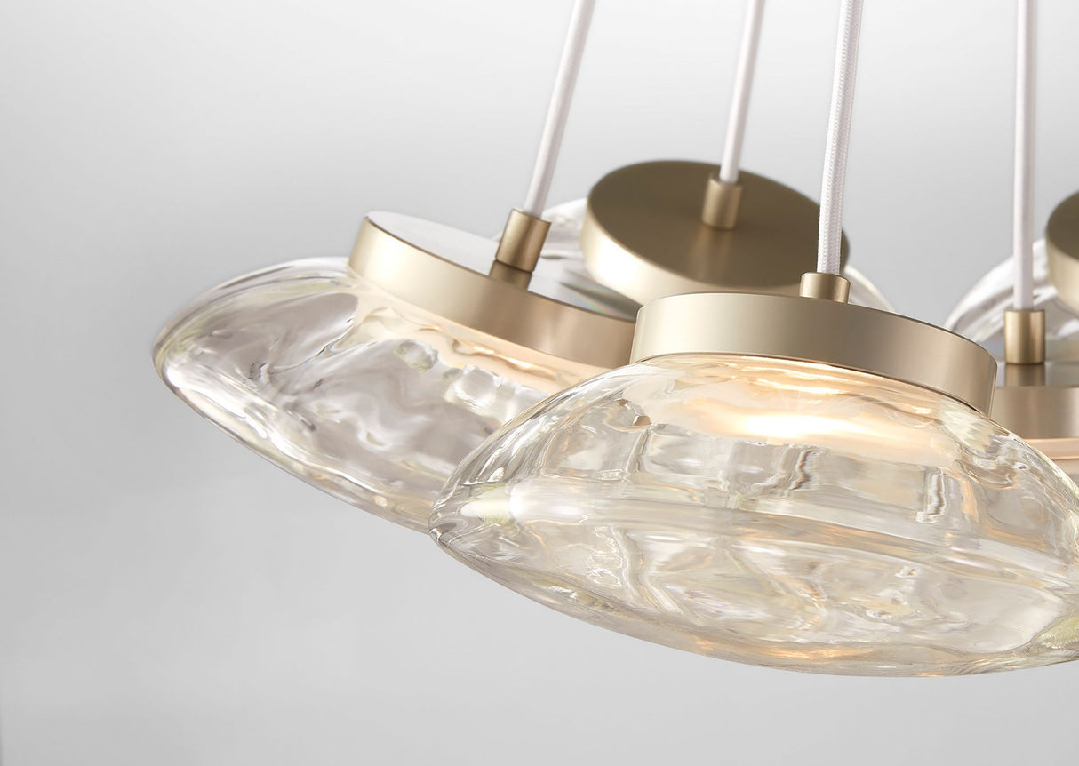 Pendant Lamp - 8829P/7 Amber+Gold LED 7*5W