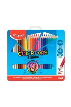 MAPED | Color Peps Strong Colored Pencils Metal Box Multicolor 24 Pieces