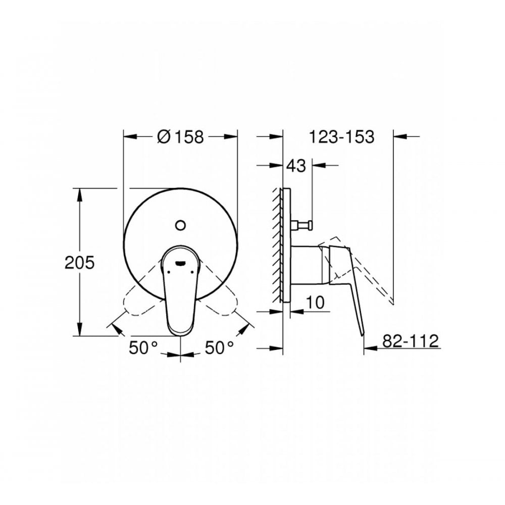 Grohe Eurodisc Cosmopolitan Single Lever Mixer with 2-Way Diverter Trim