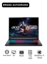 Acer Nitro V16S Slim Gaming Laptop 14th Gen Intel Core 9-270H, 16GB DDR5, 1TB SSD, RTX 5070 8GB, 16" WQXGA 180Hz IPS Display – Black