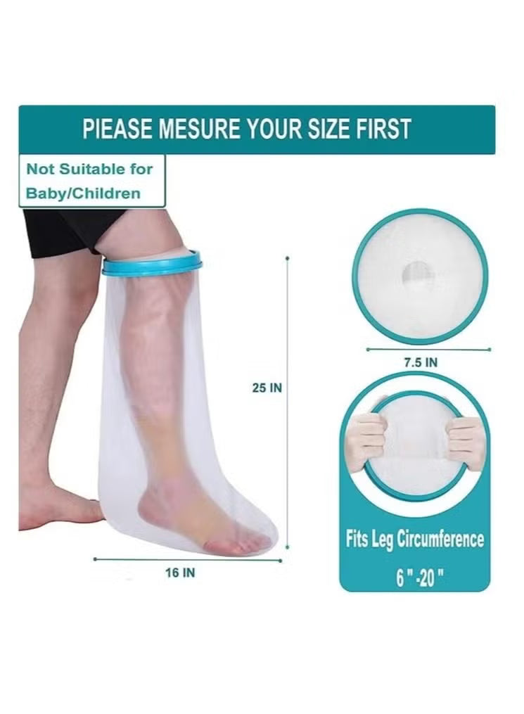 Adult Waterproof Leg Cast Cover for Shower