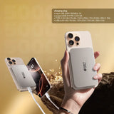 Toby’s PB-04 5000mAh Ultra-Slim Magnetic Power Bank, 15W Wireless & 20W PD with 65W Adapter and Retractable Cable