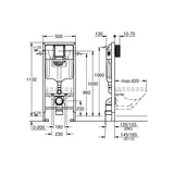 Grohe Rapid SL WC Frame – 1130 mm × 500 mm