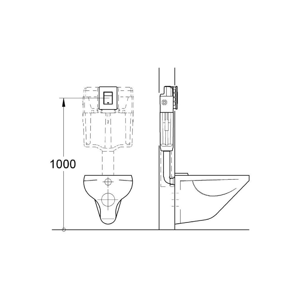 Grohe Skate Cosmopolitan WC Wall Dual Flush Plate – Chrome