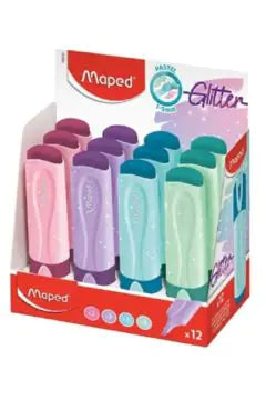 MAPED | Highlighter Pastel Glitter Box 12 pcs