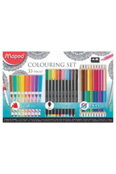 MAPED | Adult Coloring Pack – 33 Pcs