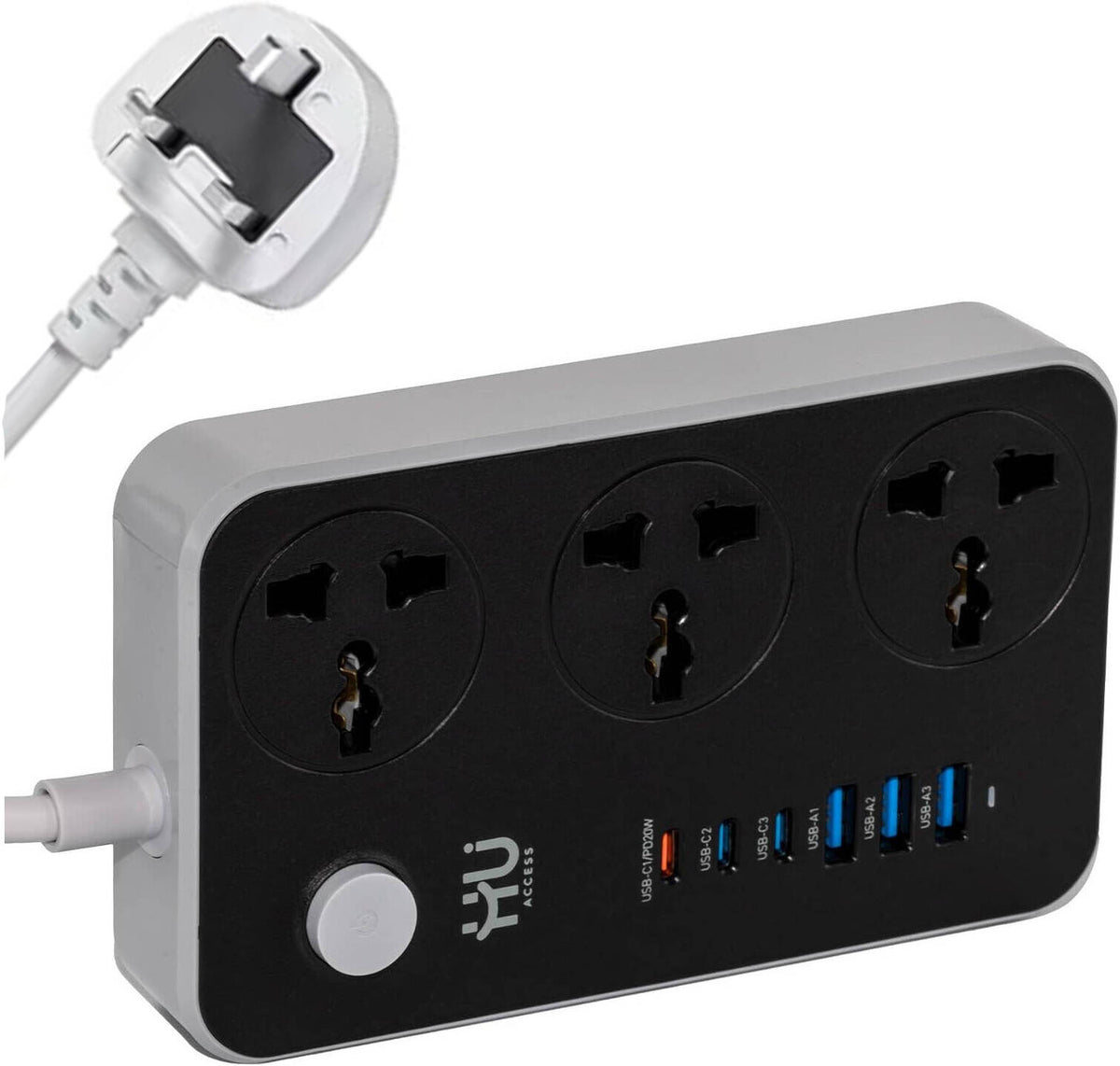 HAC-1007 Universal Power Socket 2500W with 20W USB Fast Charging HU