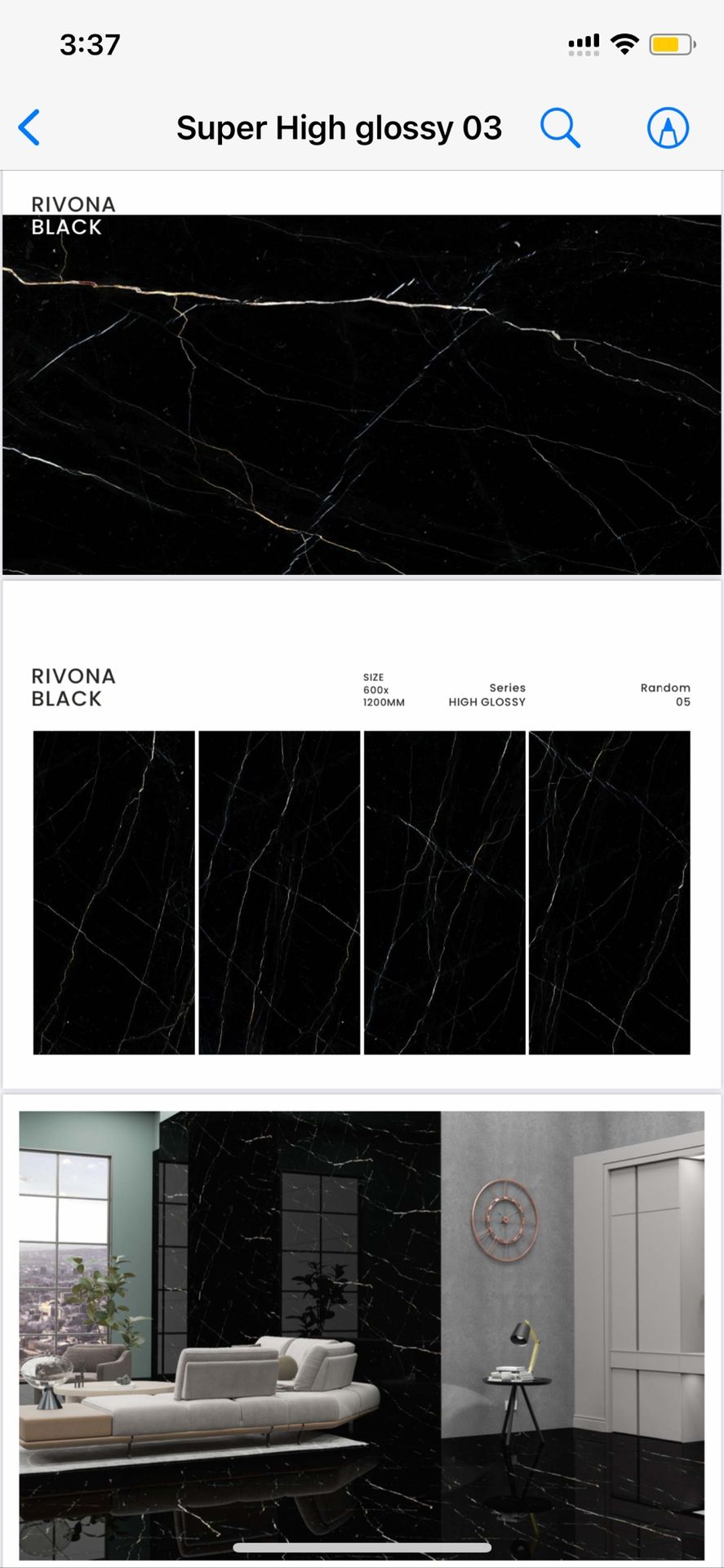 Tile-Rivona Black (Highgloss)