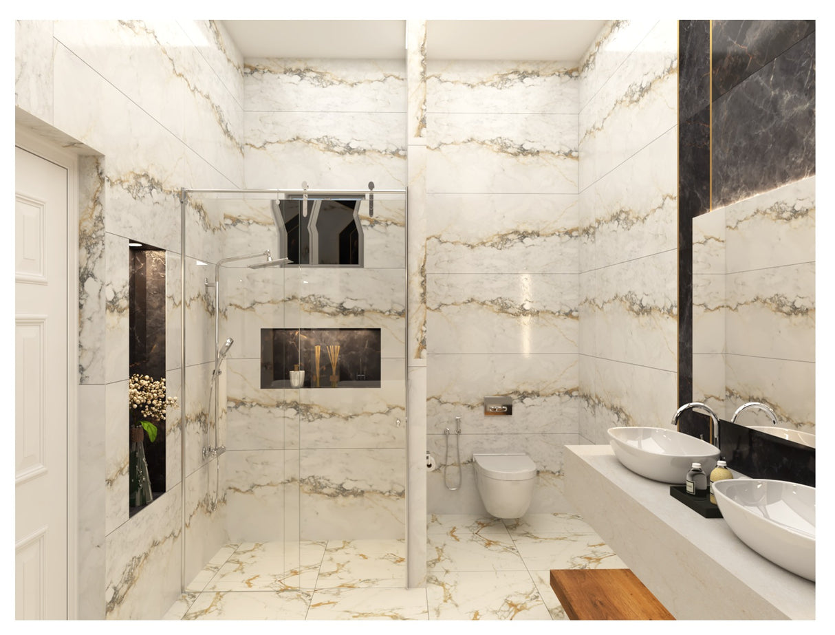 بلاط بورسلين مصقول بلون كالاكاتا الذهبي